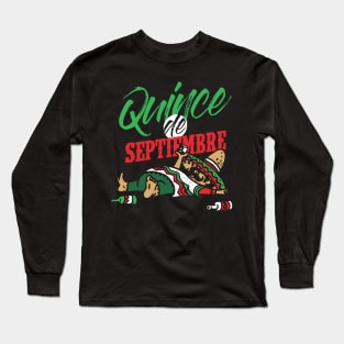 15 de Septiembre borracho Long Sleeve T-Shirt